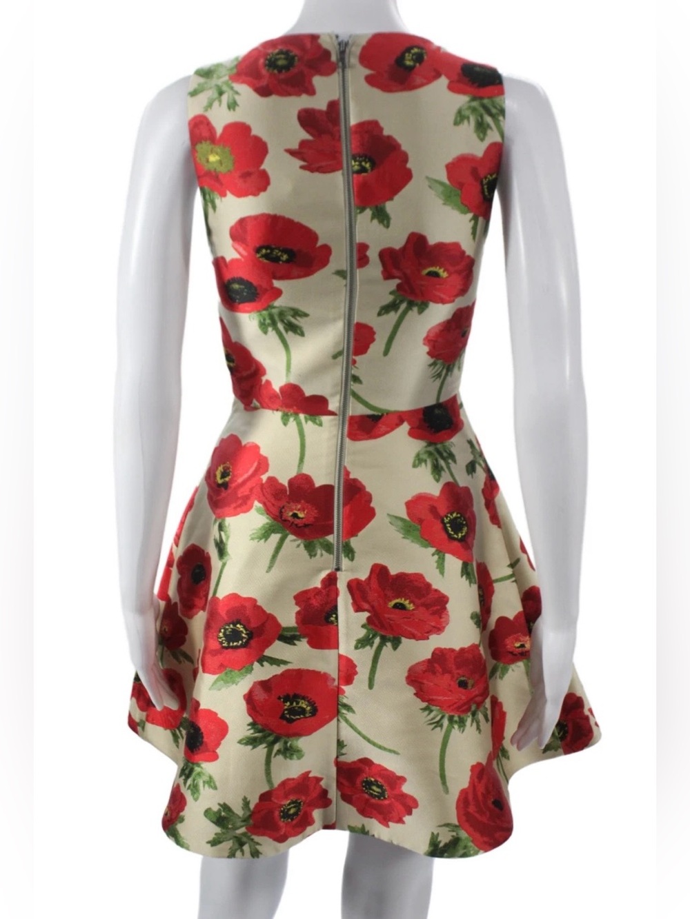 Alice + Olivia “Tanner” Red Poppy Floral Mini Dress - Sz 0 - Picture 7 of 10